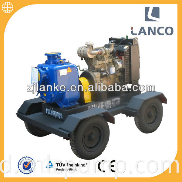 Lanco P tipe 4 inci horisontal Self priming sentrifugal Pompa Diesel Isuzu